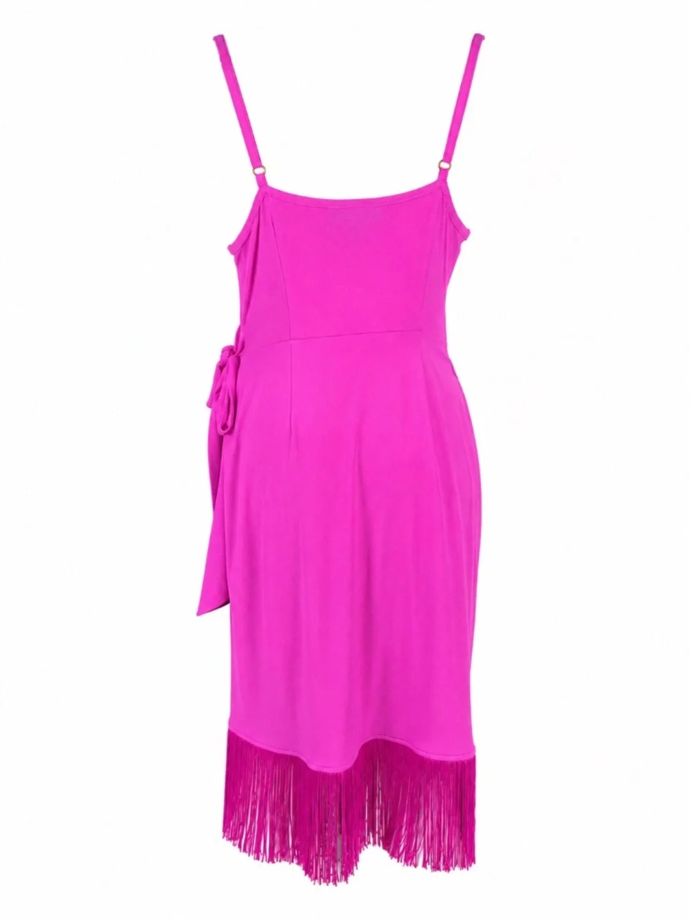 INC International Concepts Size SmallMagenta Fringe Wrap Dress - Picture 4 of 8
